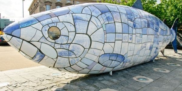 The Big Fish, which you will see on the Best of Belfast walking tour