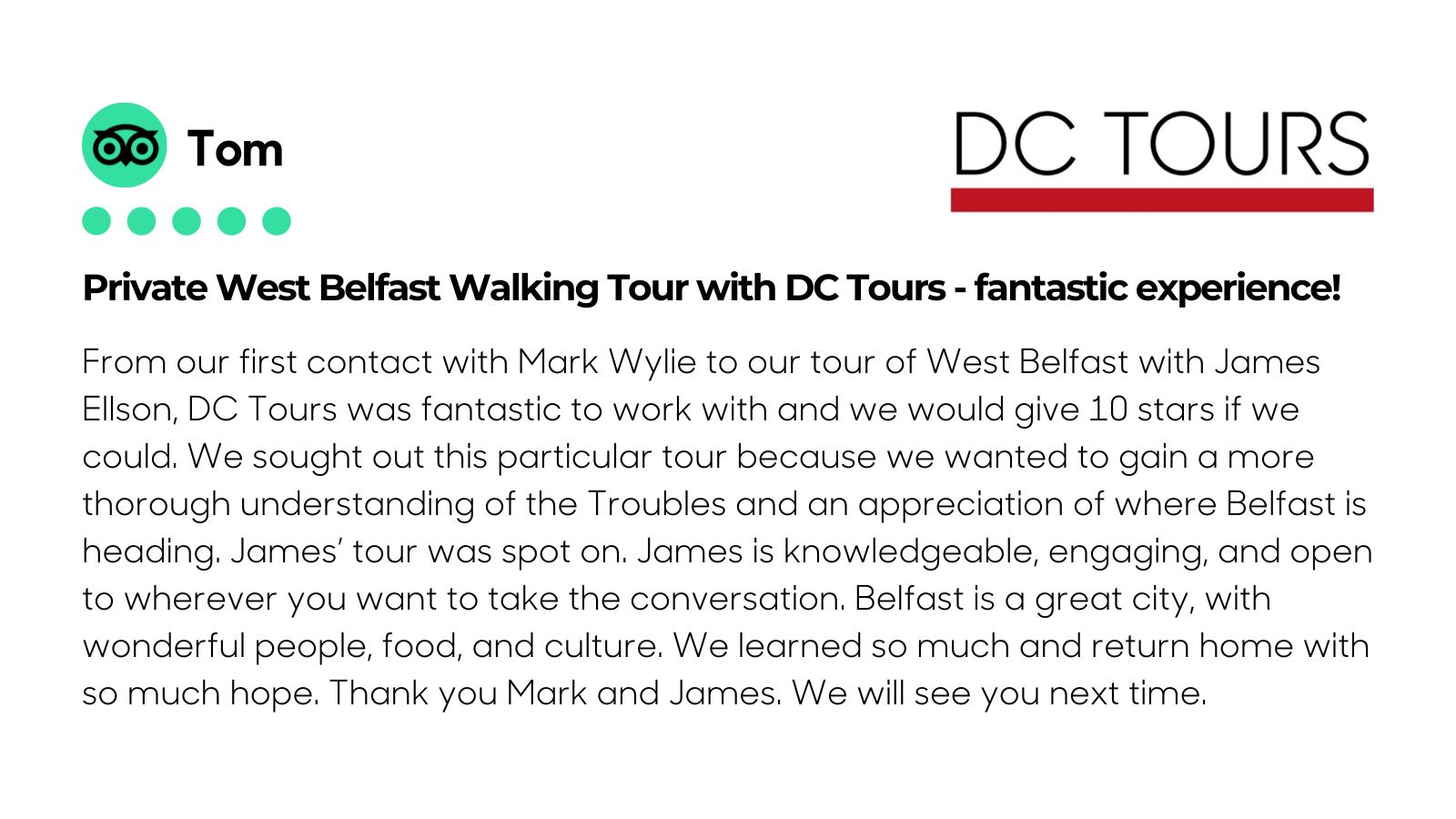 A review of one of our private tours on Tripadvisor
