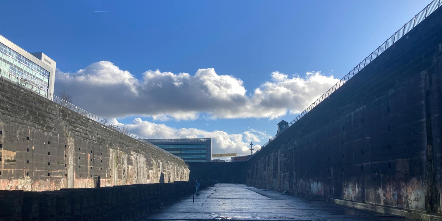 Thompsons Dock was the largest dry dock ever built when it opened in 1911